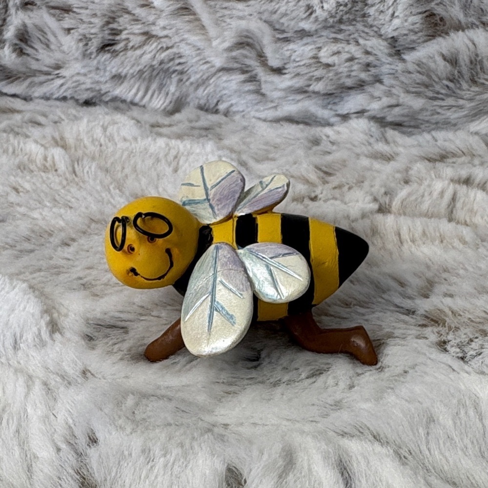 Yellow and Black Bee Figurine. 2.5”